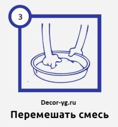 Нанесение жидких обоев на стену. Перемешиваем обои с водой